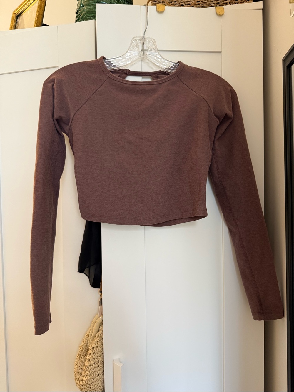 Beyond Yoga Long Sleeve Crop Top - Brown